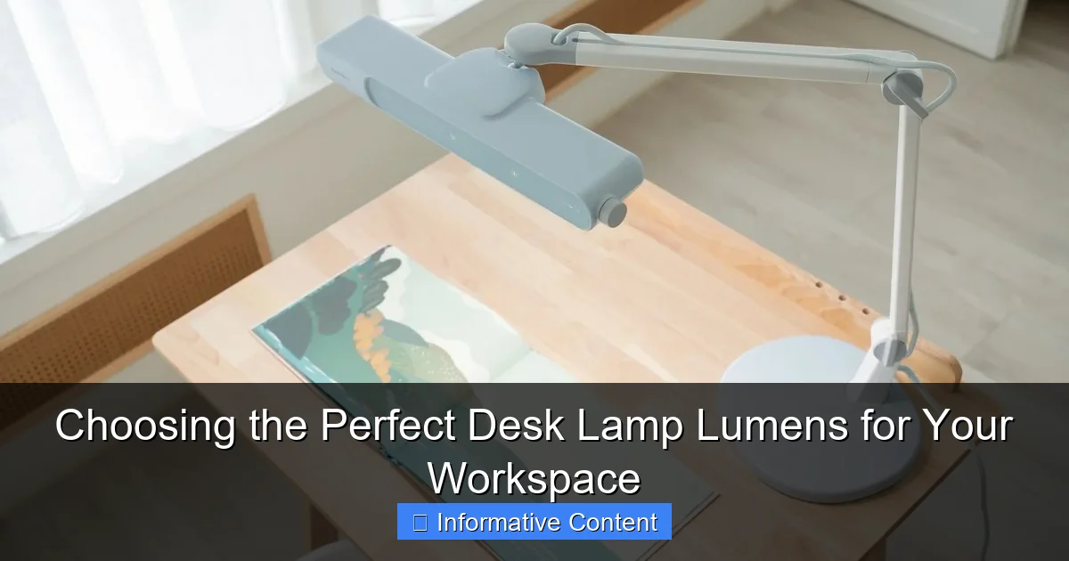 Choosing the Perfect Desk Lamp Lumens for Your Workspace