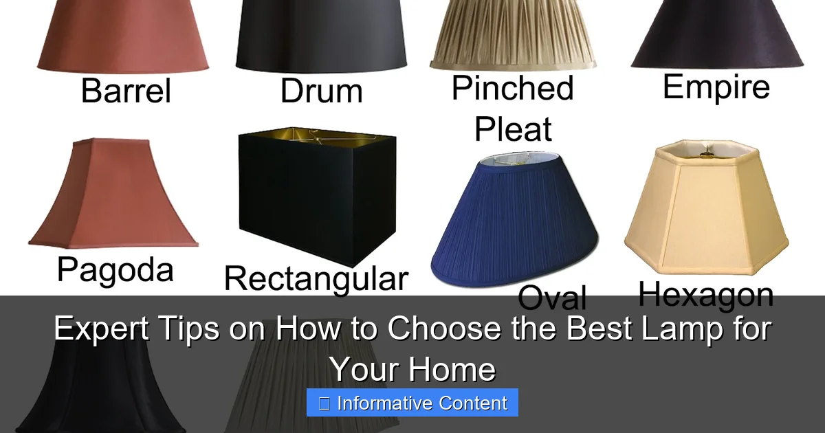 Expert Tips on How to Choose the Best Lamp for Your Home