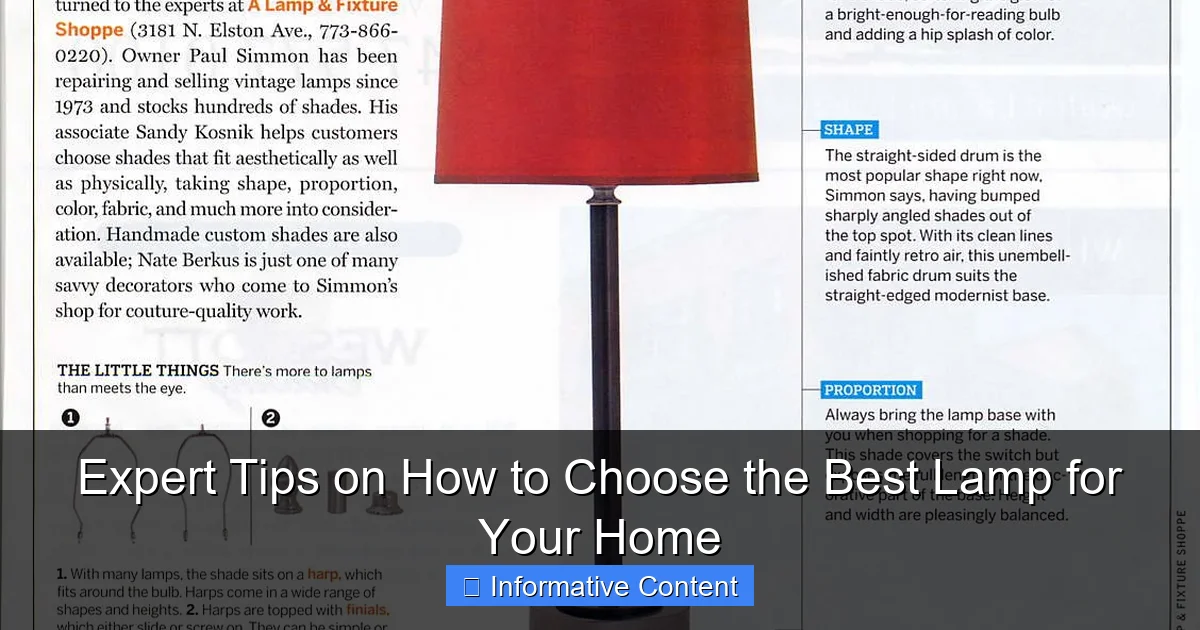 Expert Tips on How to Choose the Best Lamp for Your Home