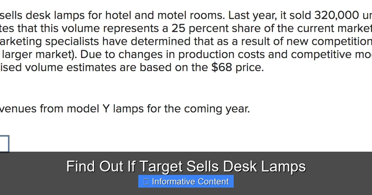 Find Out If Target Sells Desk Lamps