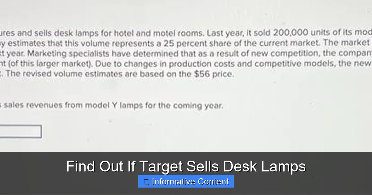 Find Out If Target Sells Desk Lamps