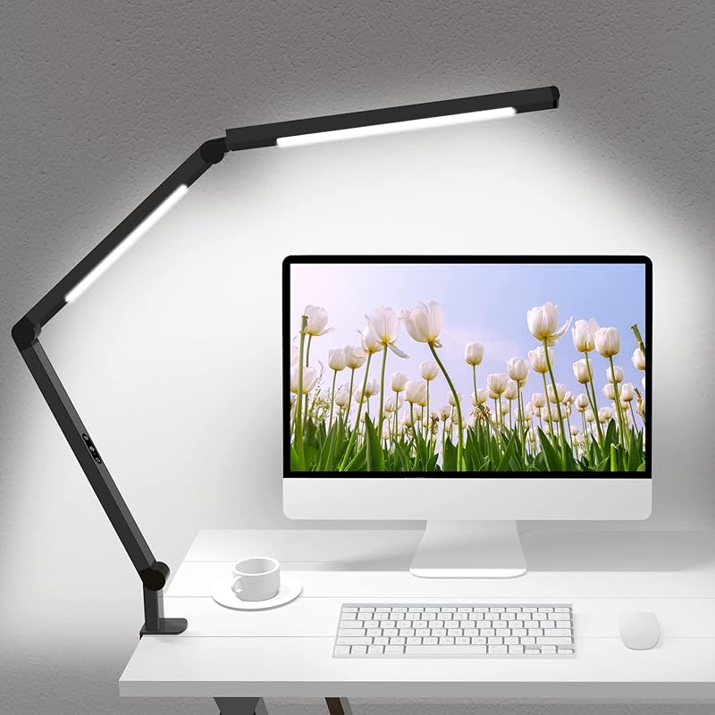 Eye-Care Architect LED Desk Lamp with Dual Light, Adjustable Brightnes