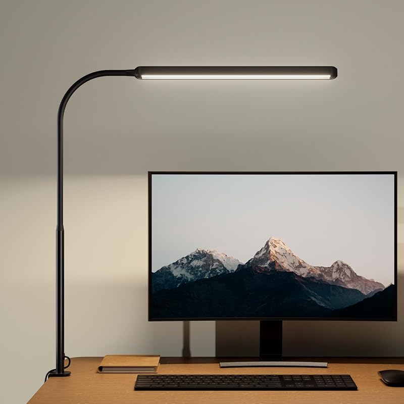 SUPERDANNY Eye-Caring LED Desk Lamp 360° Flexible Gooseneck Work Lamp