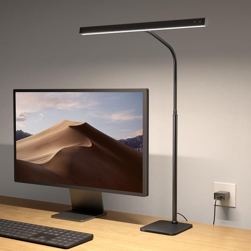 Dimmable LED Desk Lamp with 3 Color Modes, Adjustable Brightness, Touc