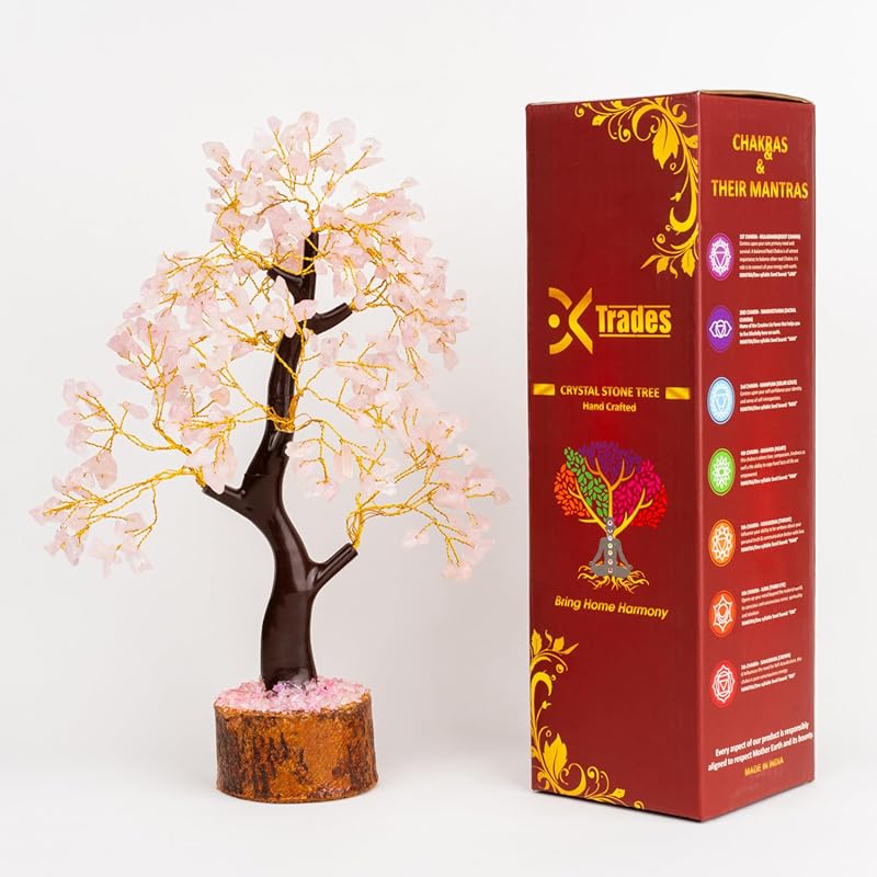 DK trades® Natural Healing Gemstone Crystal Bonsai Fortune Money Tree