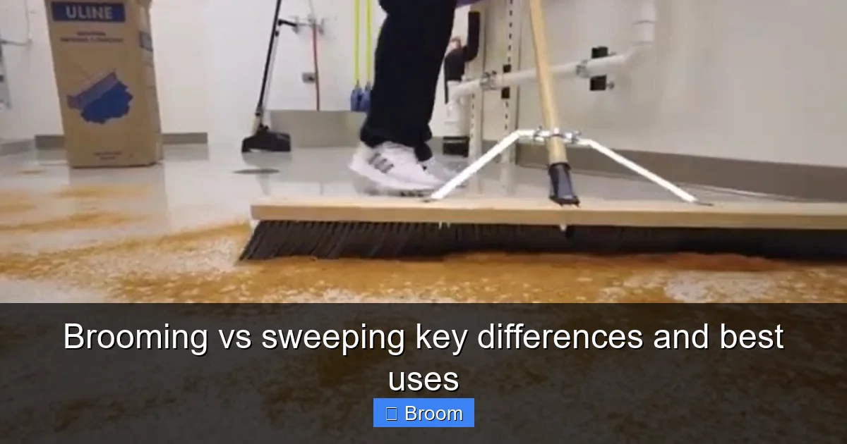 Brooming vs sweeping key differences and best uses