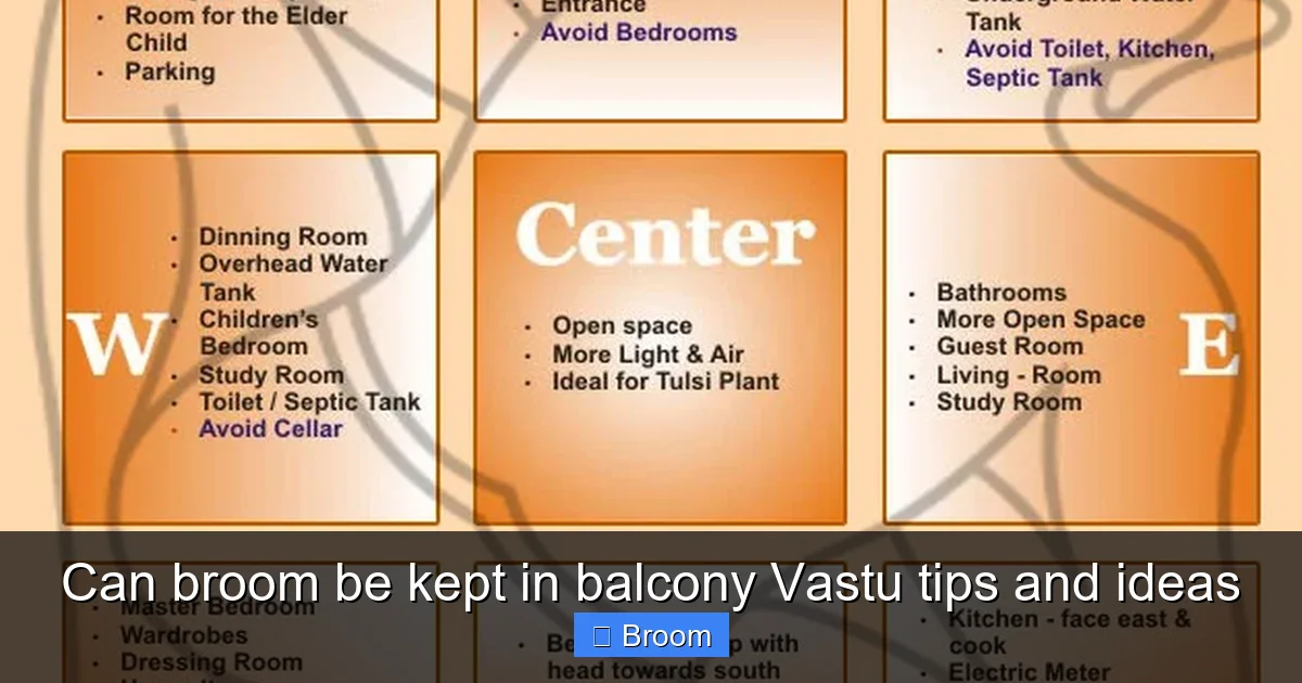 Can broom be kept in balcony Vastu tips and ideas