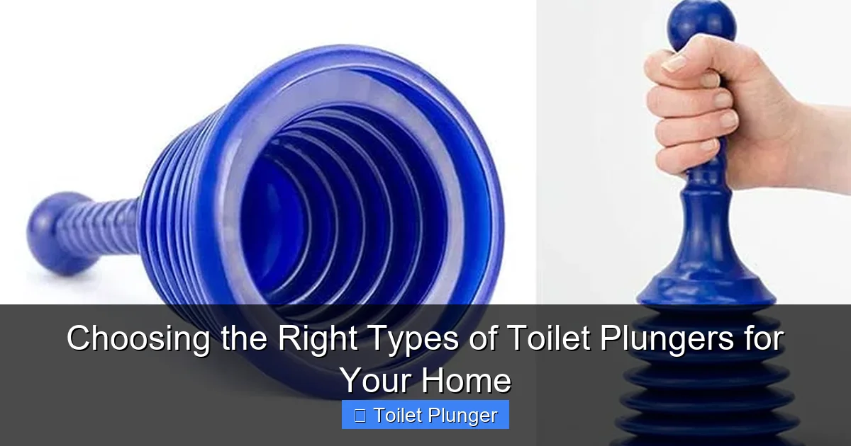 Choosing the Right Types of Toilet Plungers for Your Home