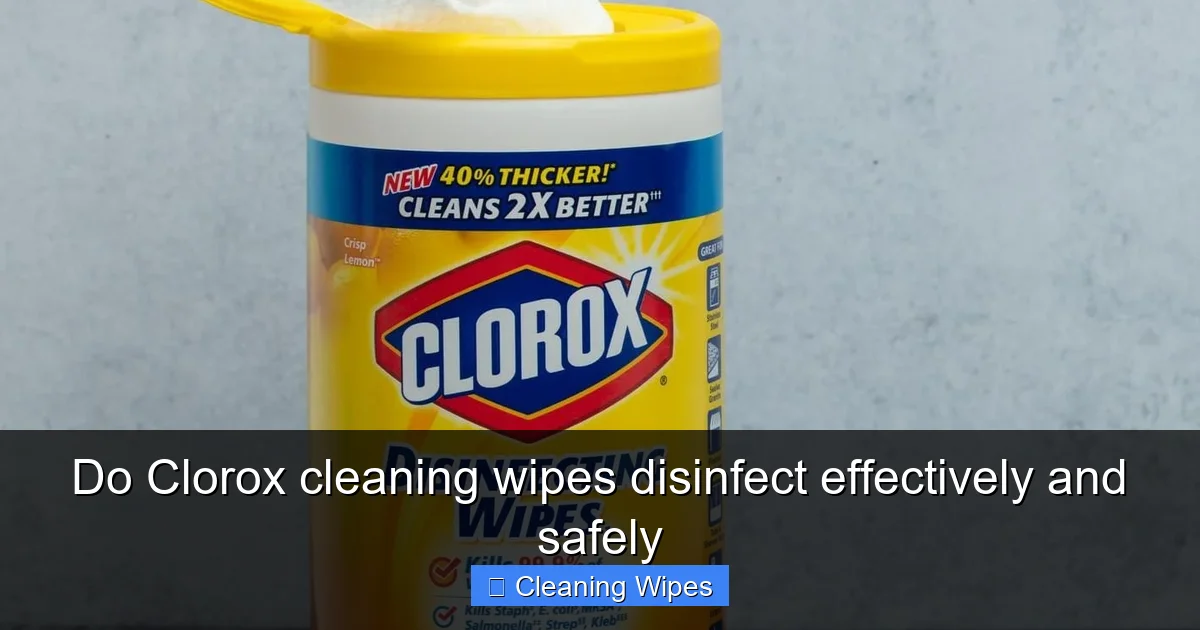 Do Clorox cleaning wipes disinfect effectively and safely