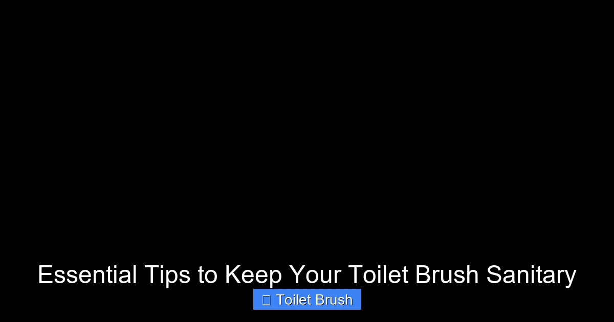 Essential Tips to Keep Your Toilet Brush Sanitary