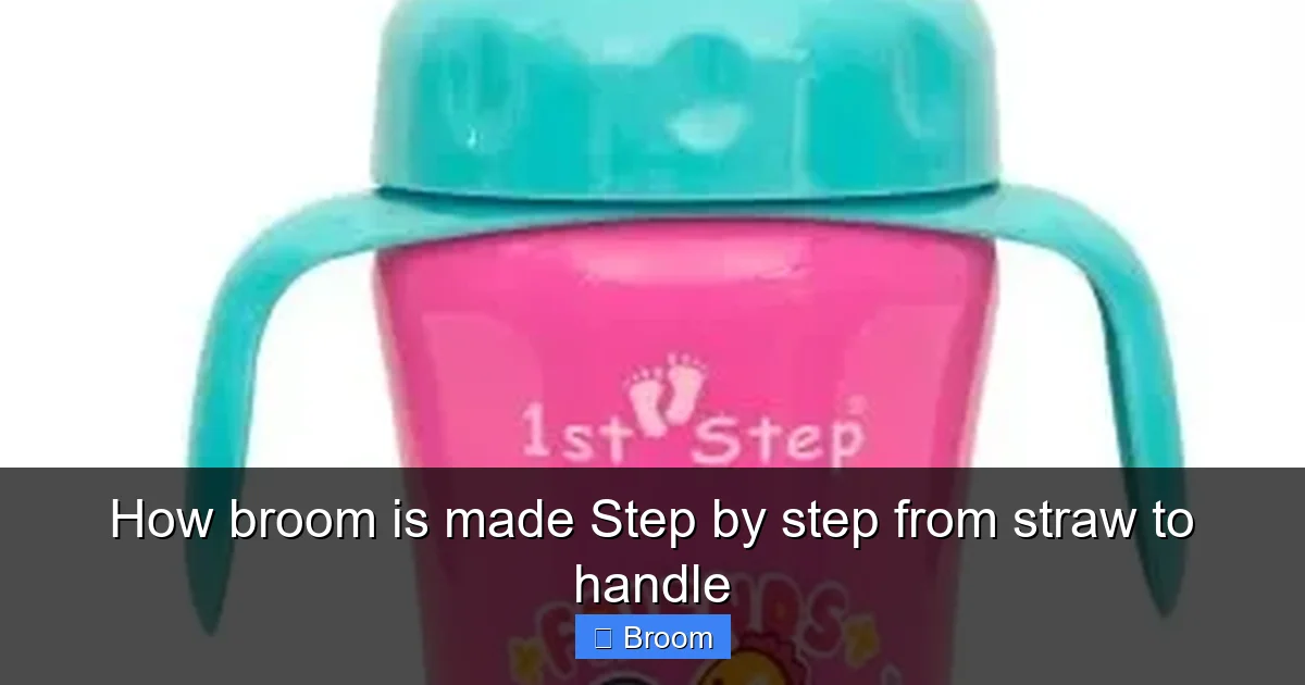 How broom is made Step by step from straw to handle