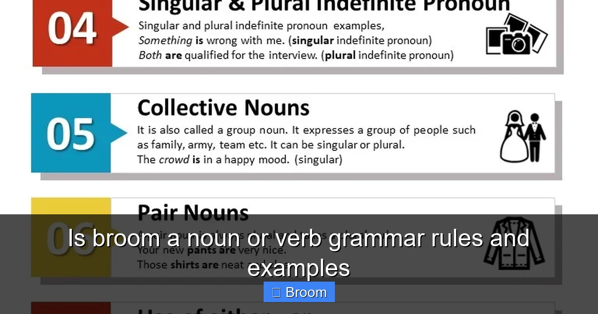 Is broom a noun or verb grammar rules and examples