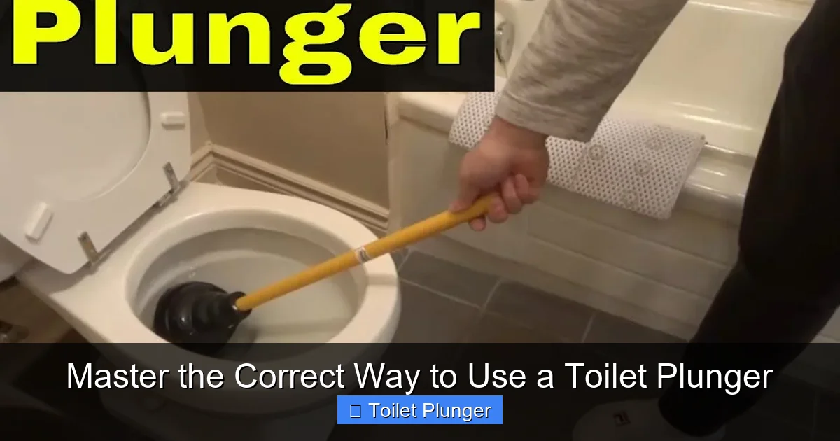 Master the Correct Way to Use a Toilet Plunger