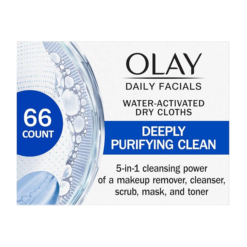 Olay Daily Facials Cleansing Wipes, Fragrance Free Makeup Remover and