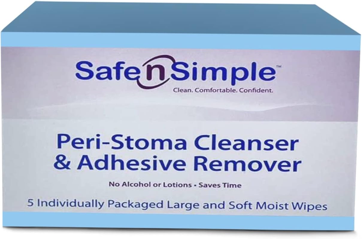 Safe n' Simple Peri Stoma Wipes and Adhesive Removers, 5 Count