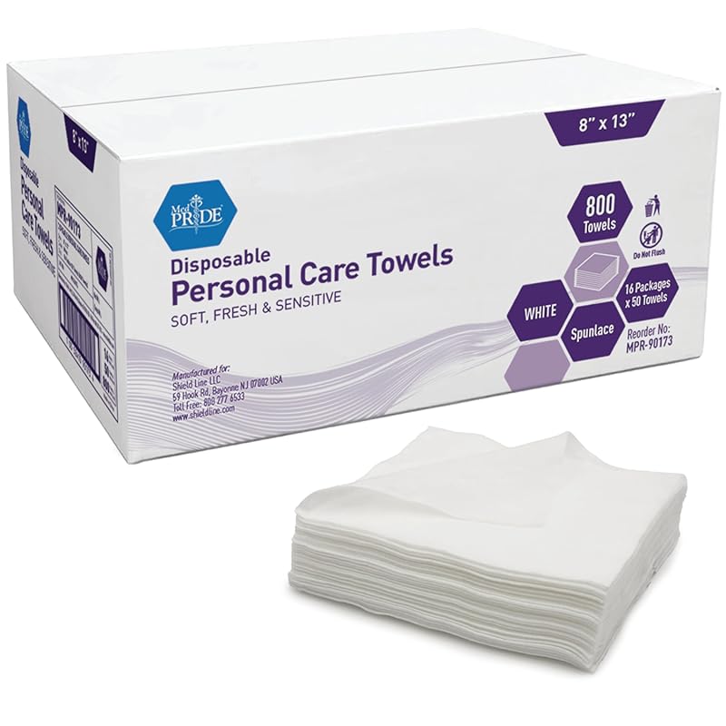 MED PRIDE Disposable Dry Wipes for Adults, Soft & Absorbent Personal T