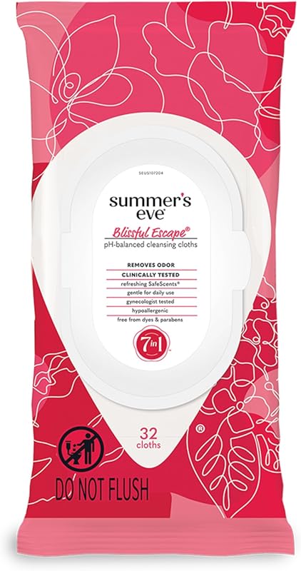 Summer's Eve Blissful Escape Feminine Wipes, pH-Balanced Odor-Control