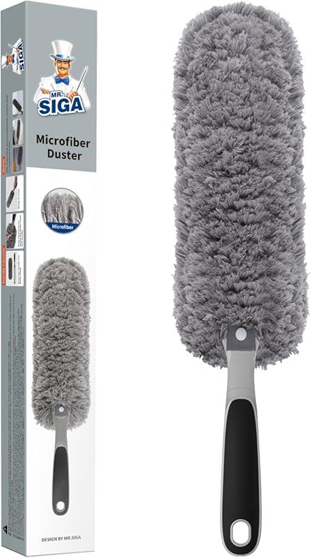 MR.SIGA Lint Free Microfiber Duster, Washable Duster for Household Cle