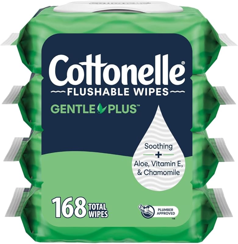 Cottonelle GentlePlus Flushable Wet Wipes with Aloe and Vitamin E, Bes