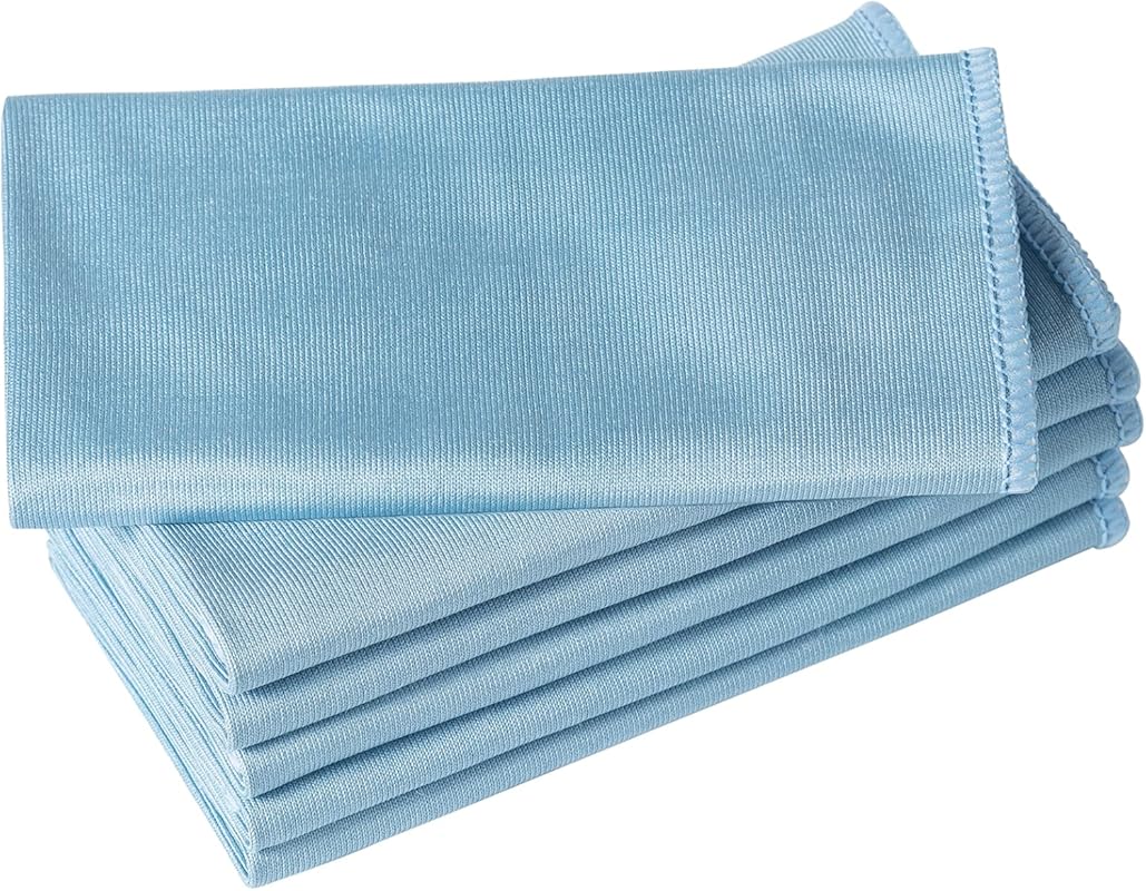 6-Pack Lint-Free Microfiber Glass Cleaning Cloths