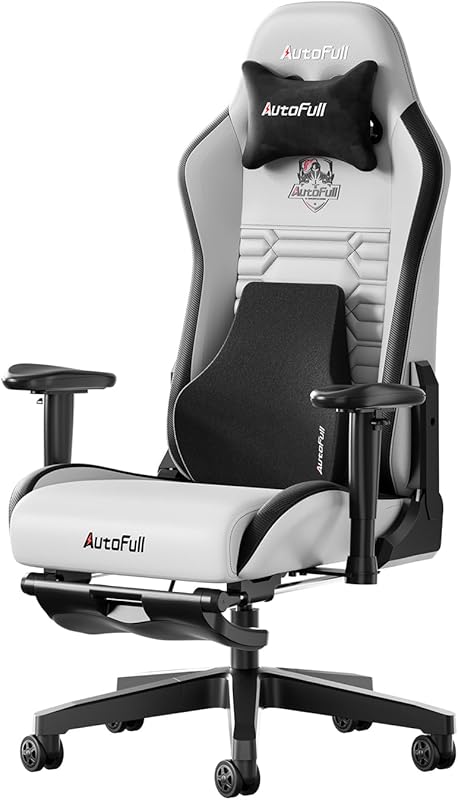 AutoFull C3 budget gaming chair with ergonomic lumbar support, racing-