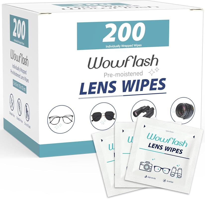 Best lens cleaning wipes for eyeglasses and sunglasses, 200 pre-moiste