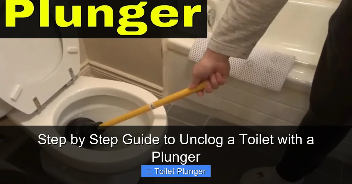 Step by Step Guide to Unclog a Toilet with a Plunger