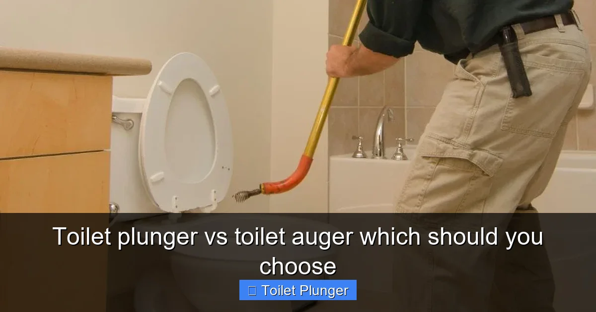Toilet plunger vs toilet auger which should you choose