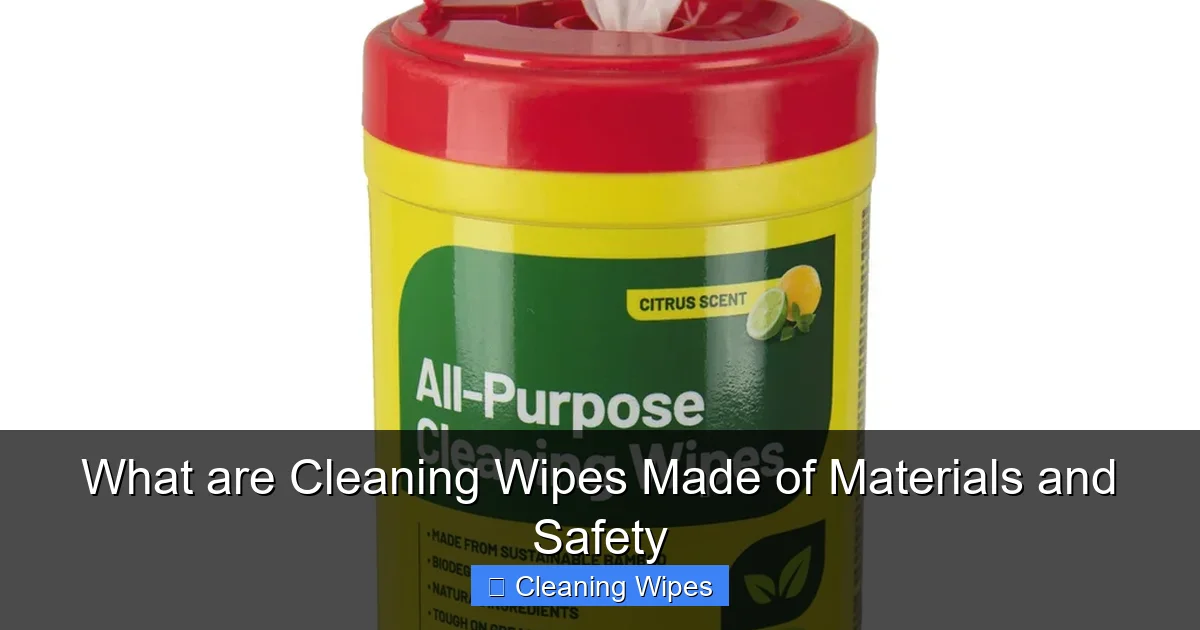 What are Cleaning Wipes Made of Materials and Safety