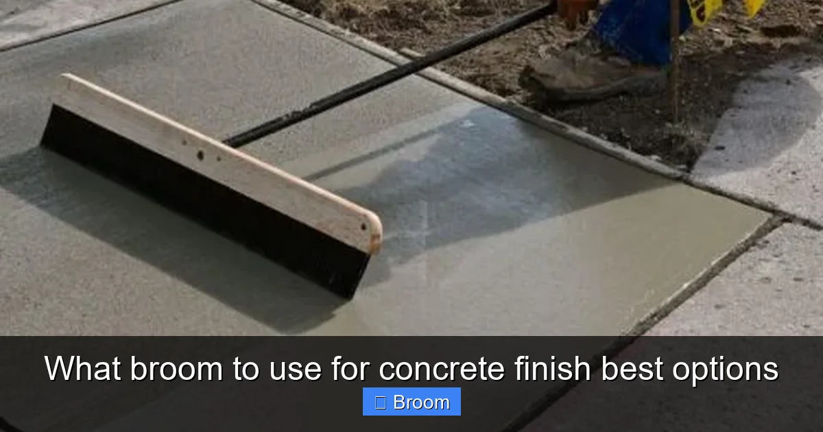 What broom to use for concrete finish best options
