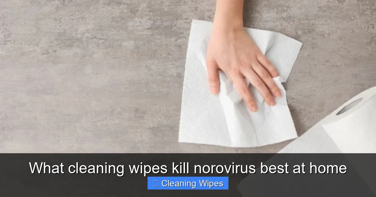 What cleaning wipes kill norovirus best at home