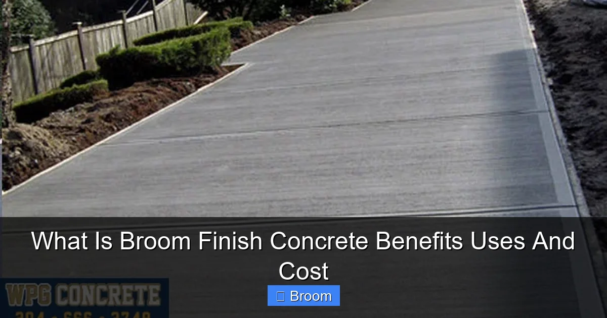 What Is Broom Finish Concrete Benefits Uses And Cost