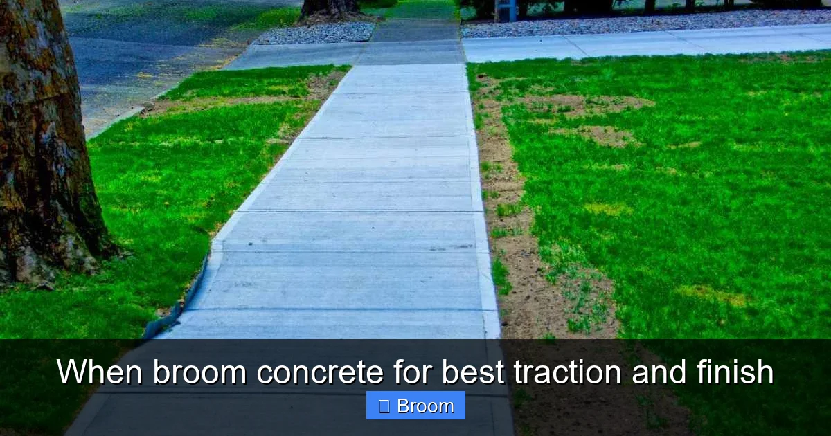 When broom concrete for best traction and finish