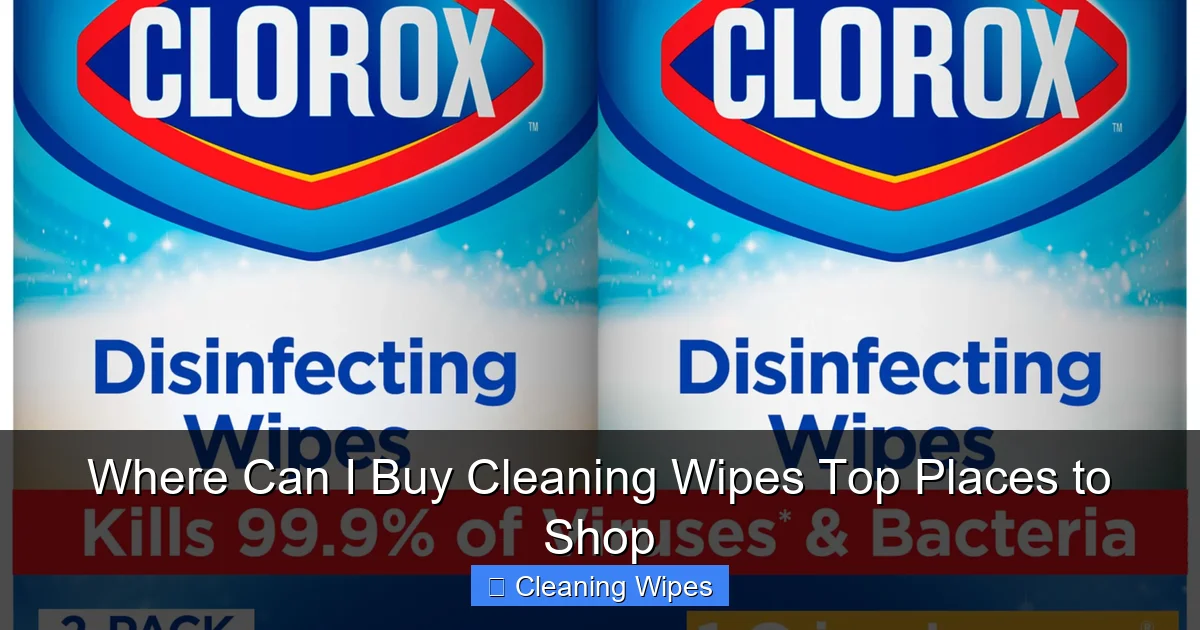 Where Can I Buy Cleaning Wipes Top Places to Shop