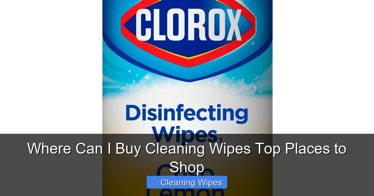 Where Can I Buy Cleaning Wipes Top Places to Shop