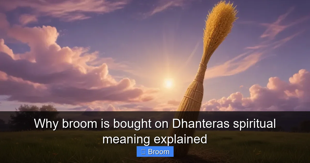 Why broom is bought on Dhanteras spiritual meaning explained